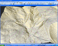 DTM with contour lines